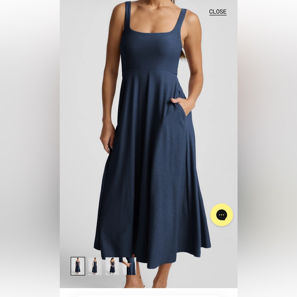 Beyond Yoga Featherweight At The Ready Square Neck Midi Dress - Picture 3 of 13
